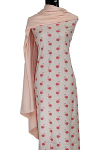 Peach Flamingoes - $17.50 pm - Brushed 100% Cotton Woven