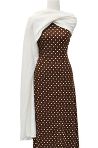 Polka Dots in Brown - $20 pm - Double Brushed Poly