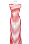 Red Gingham - $20 pm - Rayon Challis