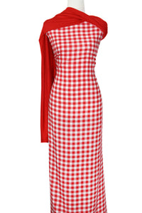 Red Gingham - $20 pm - Rayon Challis