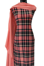 Load image into Gallery viewer, Salmon Plaid - $20 pm - French Terry