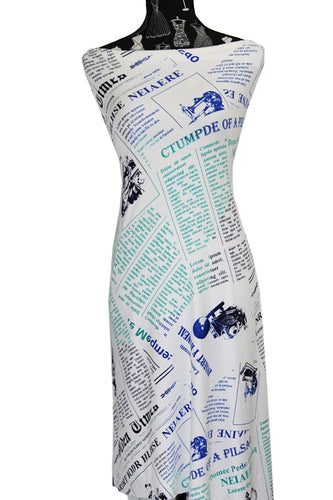 The Lush Times in Blue - $20 pm - Double Brushed Poly