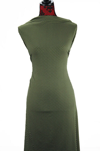 Tiny Dots in Olive  -   $17.50 per metre - DTY