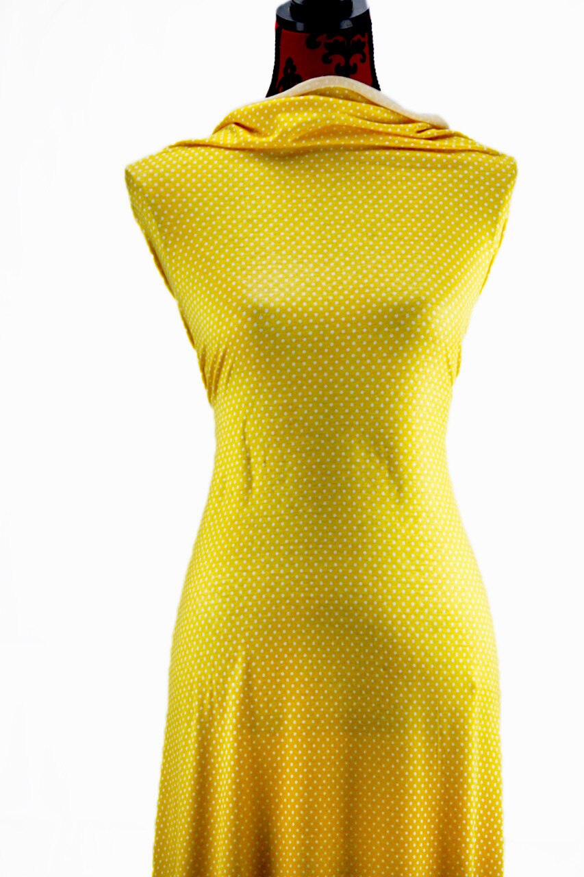 Tiny Dots in Yellow - $18.50 PM - Rayon Spandex