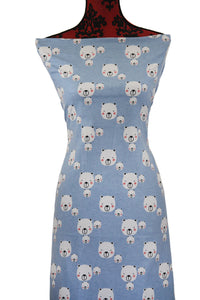 Blue Teddy Bears - $17.50 pm - Brushed 100% Cotton Woven