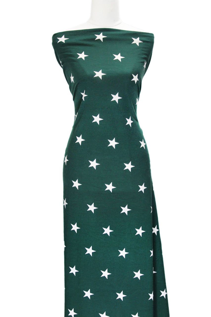 Stars in Green - $20 pm - French Terry